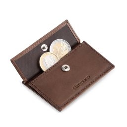 Slimpuro Coin Pocket RFID kártyavédelemmel a ZNAP Slim Wallets 8 és 12 termékekhez, gombbal (SP-CP-00-BRW-VT)
