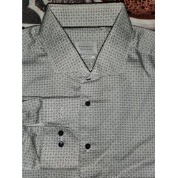 Eterna Meisterhaft 1863 modern fit fehér-sötétzöld mintás ing, 44