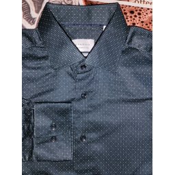 Eterna Meisterhaft 1863 slim fit zöld-fekete mintás ing, 39