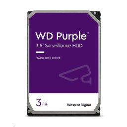 WD PURPLE WD33PURZ 3TB, SATA III 3,5", 256MB, 175MB/s, alacsony zajszint, CMR