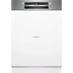 BOSCH SMI4HTS14E Serie 4, Félig beépíthető mosogatógép, 60 cm, Nemesacél, Home Connect