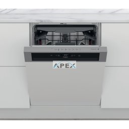 Whirlpool WBC 3C34 PF X félig integrált mosogatógép - Inox szín 60 cm széles