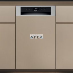 Whirlpool WH6PB10BS7A0 félig integrált mosogatógép - Inox szín, 45 cm széles