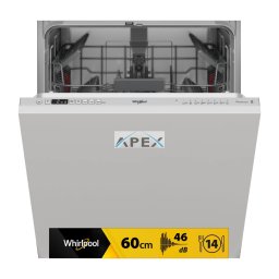 WHIRLPOOL WI 7020 P teljesen integrált mosogatógép - 60 cm széles