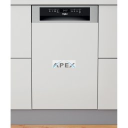 Whirlpool WSBO 3O34 PF X félig integrált mosogatógép - Inox szín, 45 cm széles