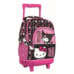 Hello Kitty & Kuromi prémium gurulós iskolatáska, táska 44 cm
