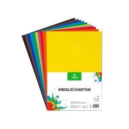 STEPA Rajzlap A4, 180g, 10 lap, STEPA, vegyes színek