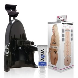 Fleshlight Elsa Jean Treat maszturbtor, univerzlis automata adapterrel + 50ml skost - vagina