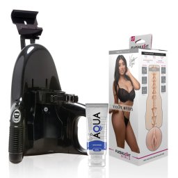 Fleshlight Violet Myers Waifu maszturbtor, univerzlis automata adapterrel + 50ml skost - vagina