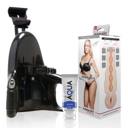Fleshlight Brandi Love Heartthrob maszturbtor, univerzlis automata adapterrel + 50ml skost - vagina