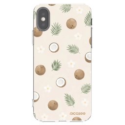Átlátszó szilikon tok az alábbi mobiltelefonokra Apple iPhone X/XS - Coconut Breeze