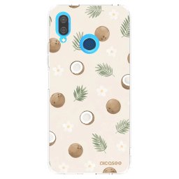 Átlátszó szilikon tok az alábbi mobiltelefonokra Huawei P20 Lite - Coconut Breeze