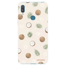 Átlátszó szilikon tok az alábbi mobiltelefonokra Huawei Y7 2019 - Coconut Breeze