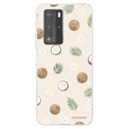 Átlátszó szilikon tok az alábbi mobiltelefonokra Huawei P40 Pro - Coconut Breeze