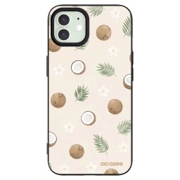 Fekete szilikon tok az alábbi mobiltelefonokra Apple iPhone 12 - Coconut Breeze