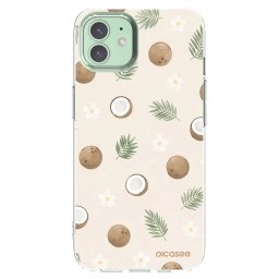 Átlátszó szilikon tok az alábbi mobiltelefonokra Apple iPhone 12 - Coconut Breeze