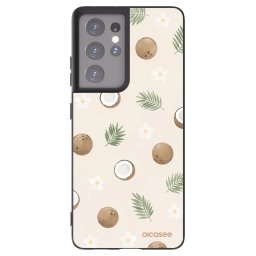 Fekete szilikon tok az alábbi mobiltelefonokra Samsung Galaxy S21 Ultra 5G G998B - Coconut Breeze