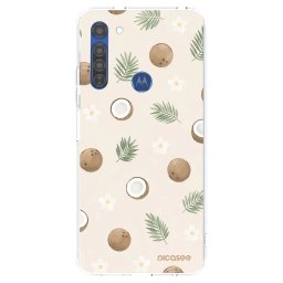 Átlátszó szilikon tok az alábbi mobiltelefonokra Motorola Moto G8 - Coconut Breeze