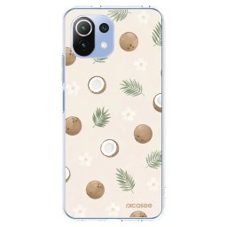 Átlátszó szilikon tok az alábbi mobiltelefonokra Xiaomi Mi 11 Lite - Coconut Breeze