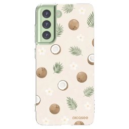 Átlátszó szilikon tok az alábbi mobiltelefonokra Samsung Galaxy S21 FE 5G - Coconut Breeze