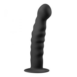 Easy Toys - hullámos szilikon dildó (fekete).