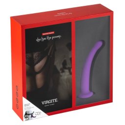 Virgite - Univerzális fekete hám lila dildóval (M méret)