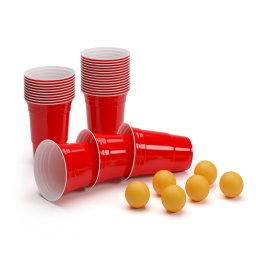 BeerCup Andrews, piros söröspoharak, 473 ml (16 oz), robusztus, mellékelve labdácskák és szabályok (222)