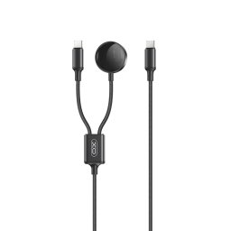 XO vezeték nélküli induktív töltő CX030 fekete Apple Watch-hoz USB-C kábellel -USB-C