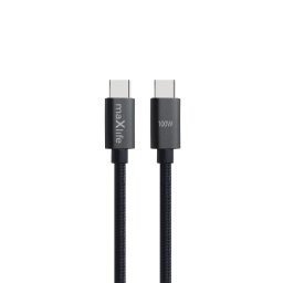 Maxlife MXUC-12 kábel USB-C - USB-C 1,0 m 100W fekete