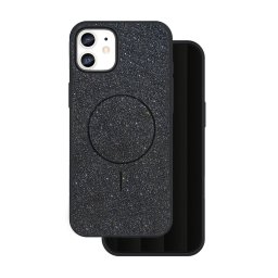 Glitter Thin MagSafe-kompatibilis tok iPhone 11 - fekete