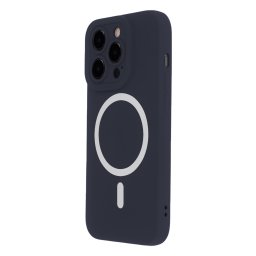 TectoShield Silicon Soft MagSafe-kompatibilis tok iPhone 14 - sötétkék