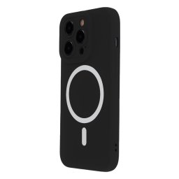 TectoShield Silicon Soft MagSafe-kompatibilis tok iPhone 15 Plus - fekete