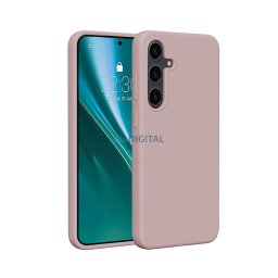 Etteri Silicone MagSafe-kompatibilis tok Samsung Galaxy S25 Edge - halvány rózsaszín