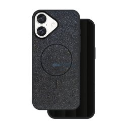 Glitter Thin MagSafe-kompatibilis tok iPhone 16e - fekete