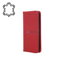 Genuine Leather Smart Pro könyvtok iPhone 17 Pro Max - vörös