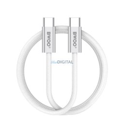 BWOO 240W fonott kábel USB-C - USB-C BO-X317C-C 1m fehér