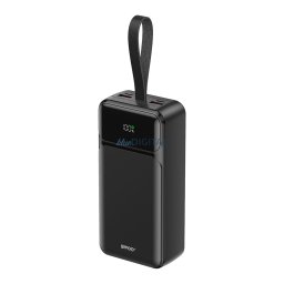 BWOO 65W powerbank 30000 mAh 2x USB-A, 1 x USB-C LCD kijelzővel, fekete színű