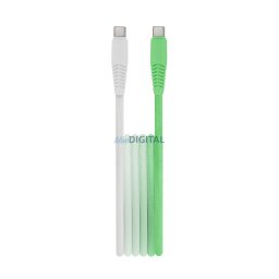 Setty kábel USB-C - USB-C 1,5 m 3A KGC-C-1.5320 menta-fehér színátmenet