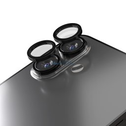 Etteri kamera lencse védő edzett üveg fekete szegéllyel iPhone 16/16 Plus