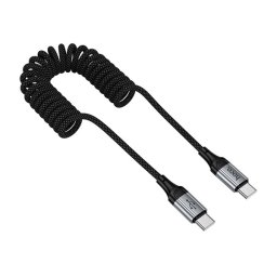 HOCO X121 adatkábel (Type-C - Type-C, 60W, PD gyorstöltő, 100cm, cipőfűző) FEKETE