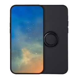Szilikon telefonvédő (tartógyűrű, mikrofiber plüss belső, mágneses, kameravédő) FEKETE Samsung Galaxy S26 Ultra (SM-S948)