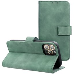 Tender Book Samsung Galaxy A26 flip/oldalra nyíló műbőr tok kártyatartó résszel, zöld
