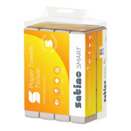 Satino Wepa HiCycle V hajtogatott kéztörlő 2 réteg, 80% fehér, 24x21cm, 12x336 lap/zsák
