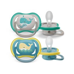 Philips AVENT SCF349/24 Ultra air játszócumi mintás 18hó+, 2 db (bálna)