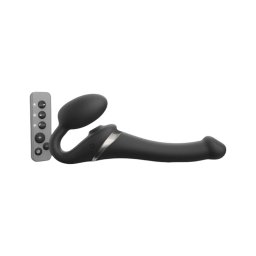 Strap-on-me S - felcsatolható, léghullámos vibrátor - (fekete)
