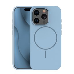 Apple iPhone 16 Plus Silicon Magsafe Hátlap - Világoskék