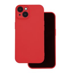 Samsung Galaxy S23 Plus szilikon tok, hátlap tok, velúr belső, piros, matt, SM-S916, Silicone Case