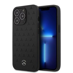 Apple iPhone 13 Pro Mercedes Bőr Hátlap - Fekete