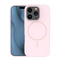 Apple iPhone 16e Silicon Magsafe Hátlap - Rózsaszín