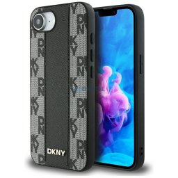 Guess HC MagSafe PU kockás mintás tok iPhone 16e, fekete